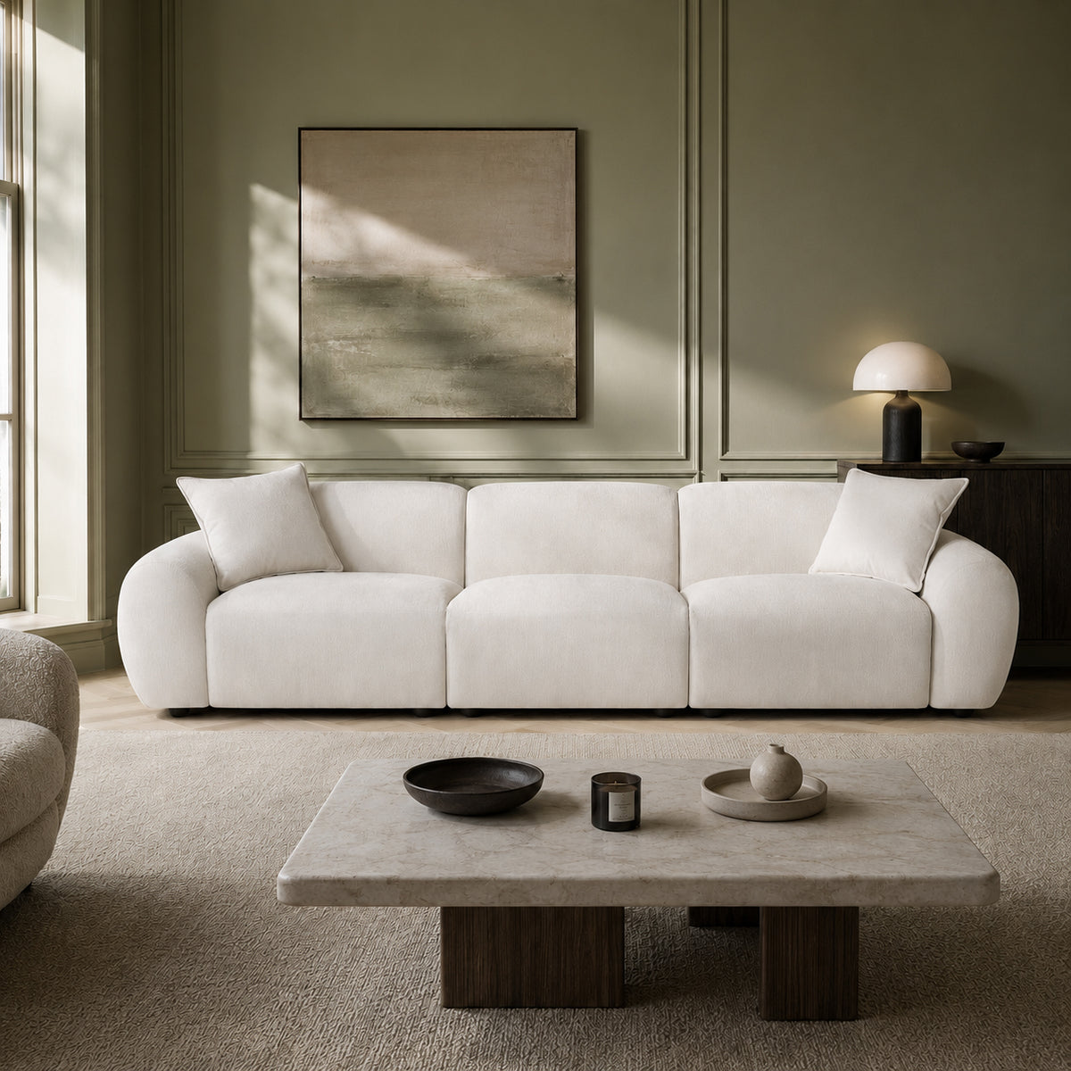 Jasmine Sofa Beige 3 Seater