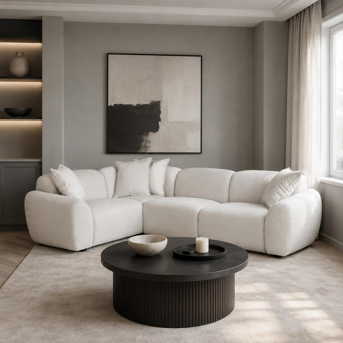Jasmine Sofa Beige Universal Corner