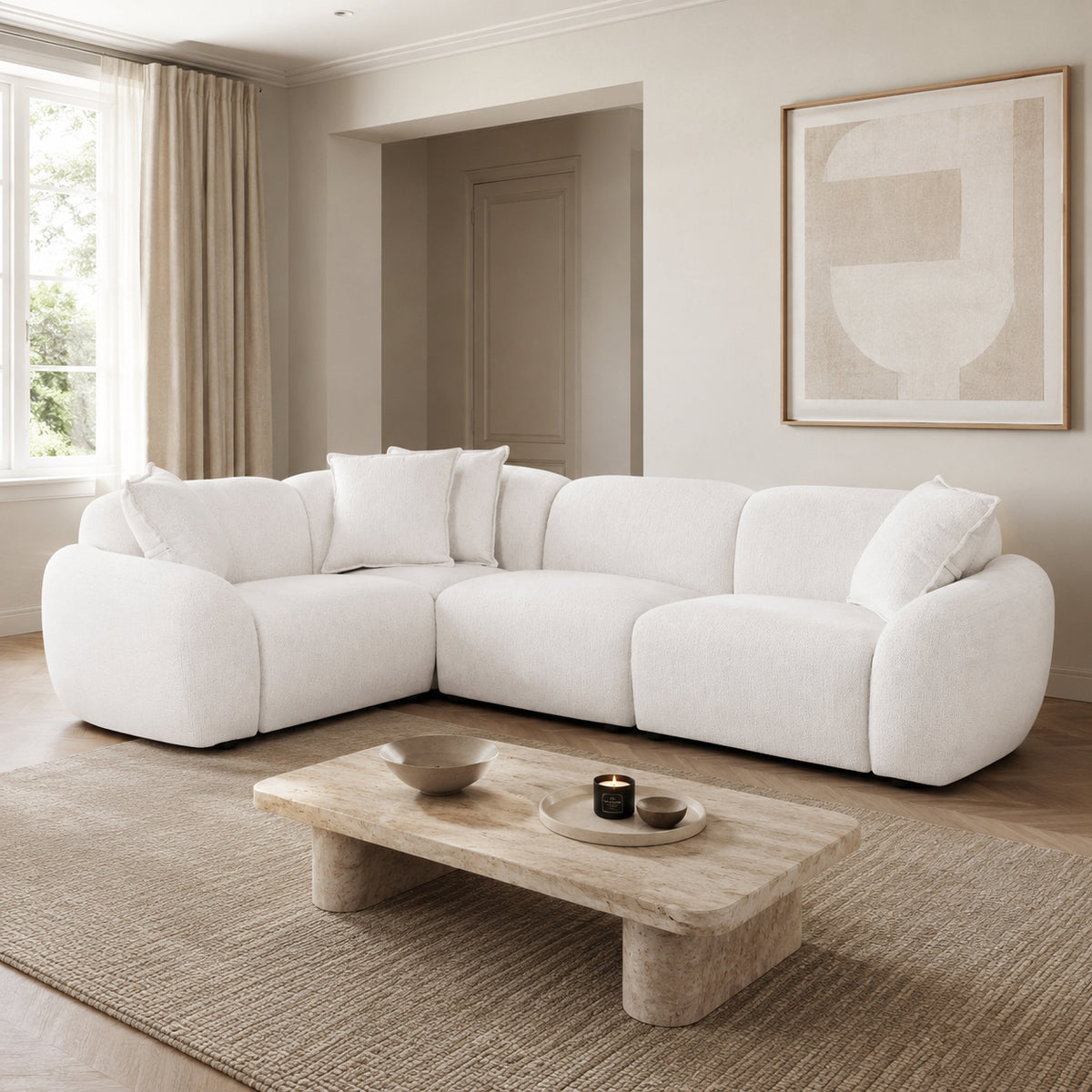 Jasmine Sofa Stone Universal Corner