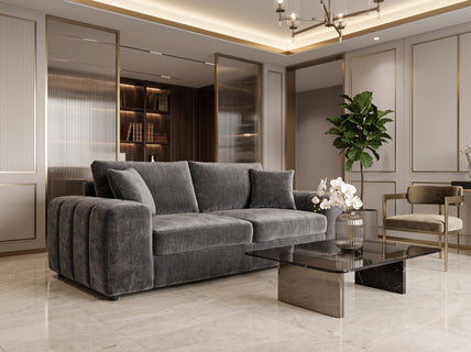 Clover Sofa Grey 3 Seater