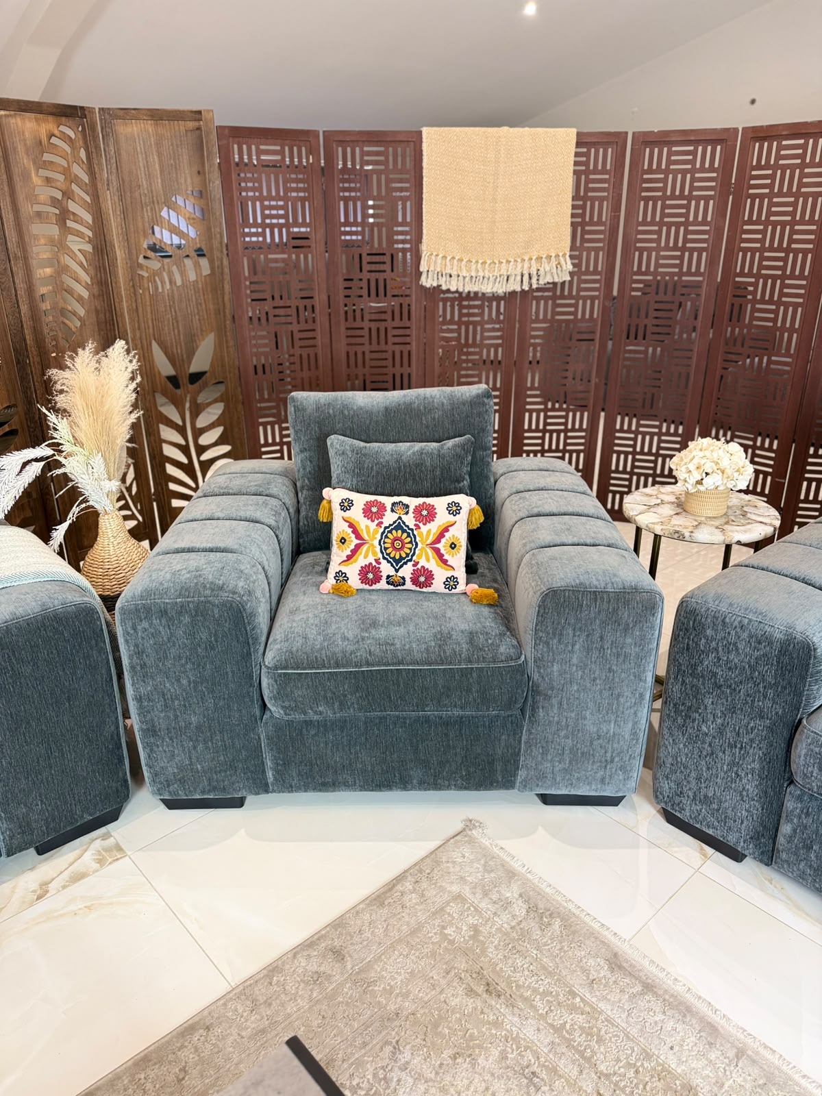 Clover Sofa Grey Armchair