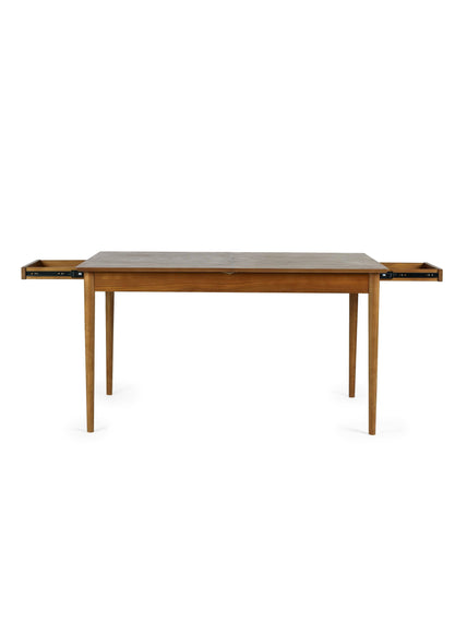 Leif Extending Dining Table With 2 Drawers Ash