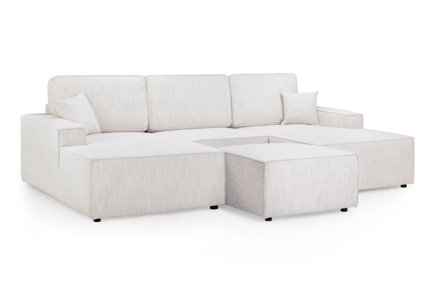 Leo Cinema Sofa Beige U Shape Corner