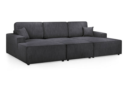 Leo Cinema Sofa Black U Shape Corner