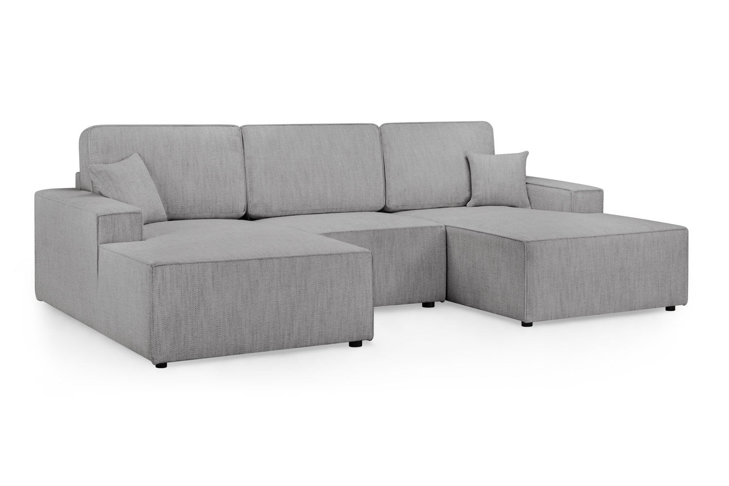 Leo Cinema Sofa Grey U Shape Corner