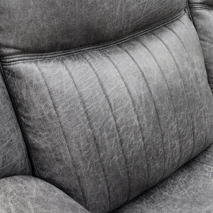 Leon Electric Recliner Sofa Grey 3 Seater