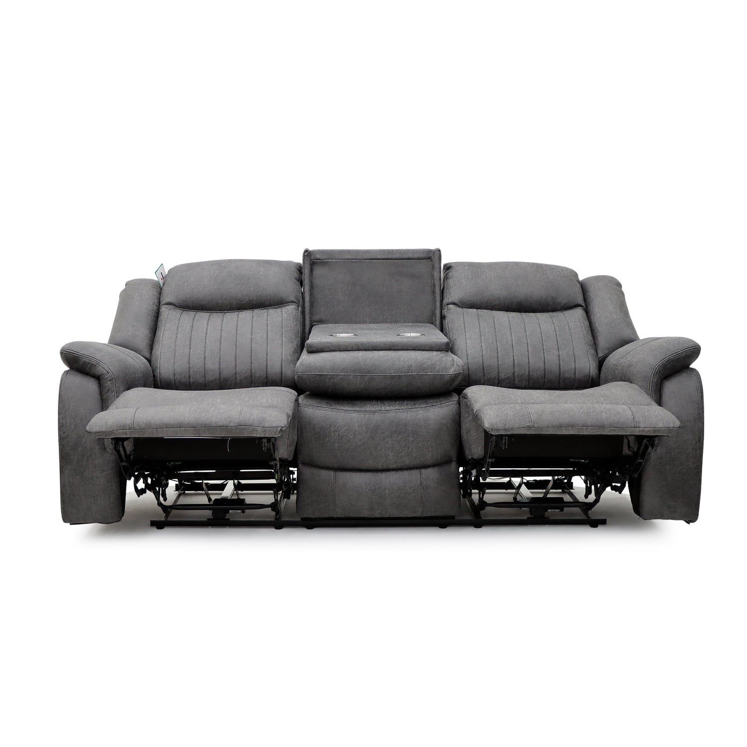 Leon Electric Recliner Sofa Grey 3 Seater