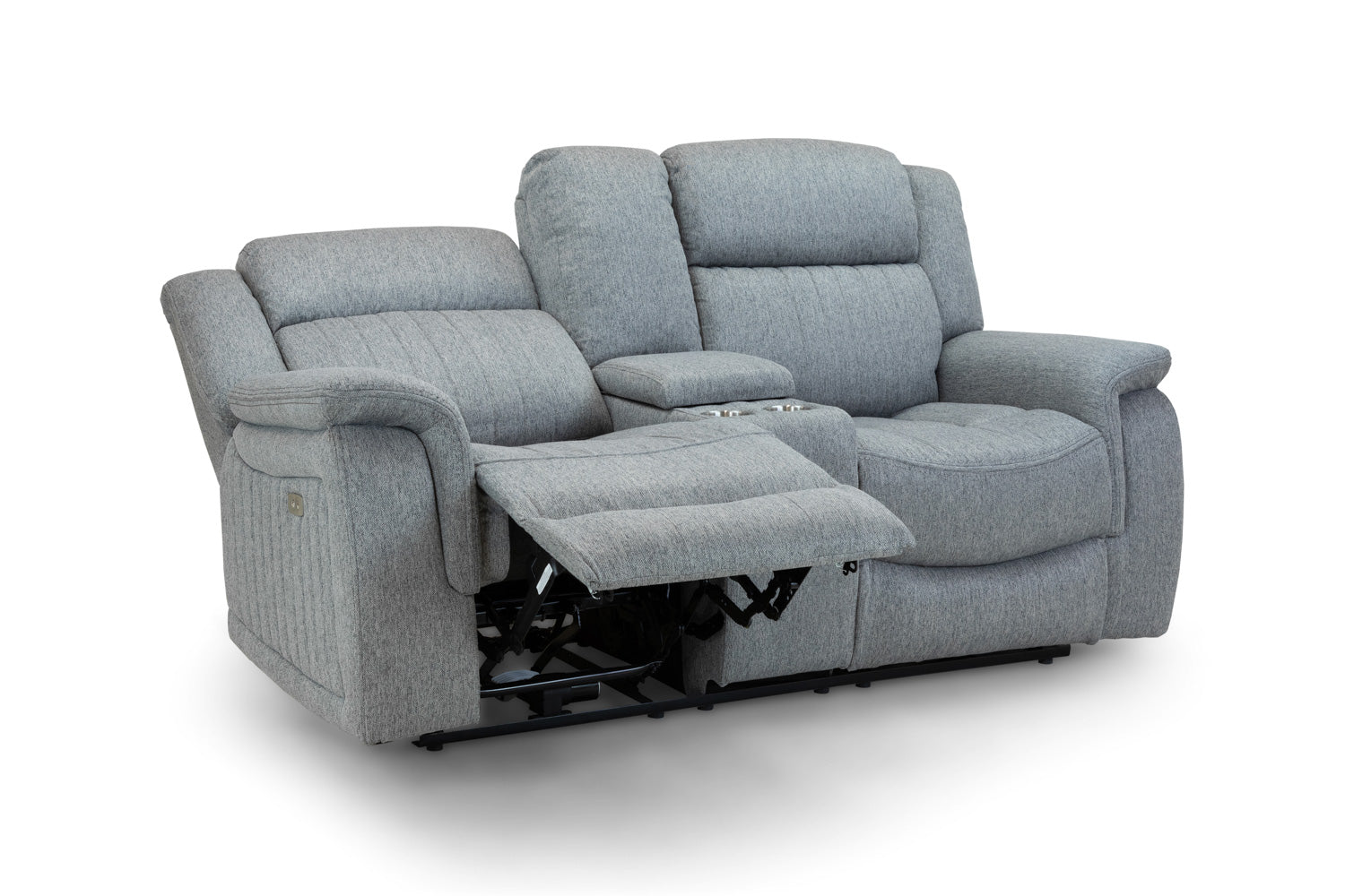 Linden Recliner Sofa Grey 2 Seater Fabric Sofa Honeypot Furniture