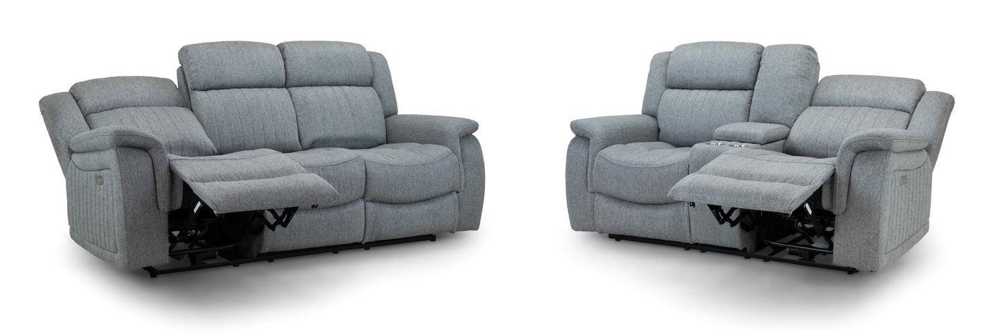 Linden Recliner Sofa Grey 3+2 Set