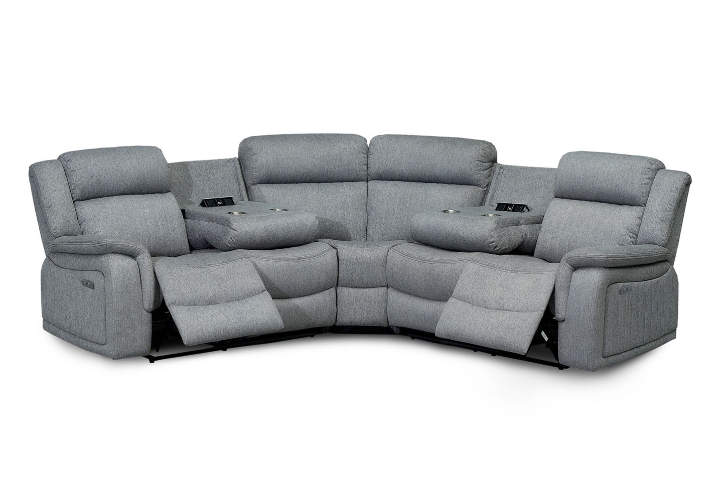 Linden Recliner Sofa Grey Large Corner