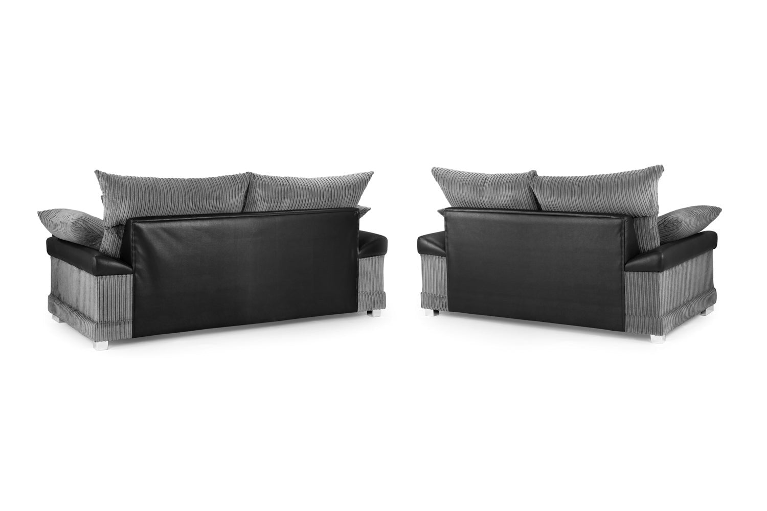 Logan Sofa Black/Grey 3+2 Set