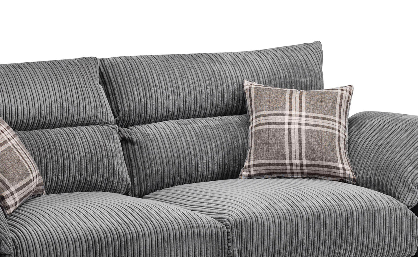 Logan Sofa Black/Grey 3 Seater