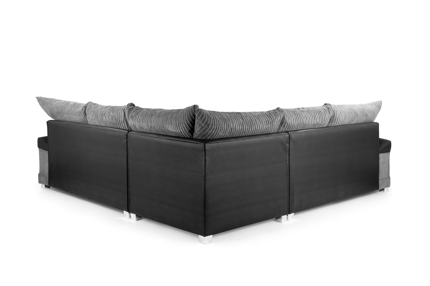 Logan Sofa Black/Grey Large Corner