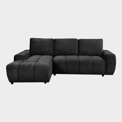 Lora Sofa Bed Black Left Hand Facing Corner