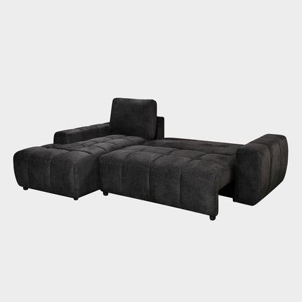 Lora Sofa Bed Black Left Hand Facing Corner