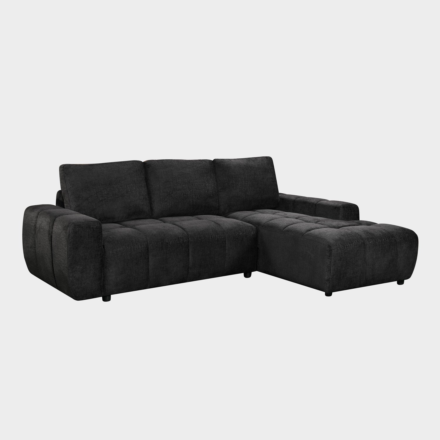Lora Sofa Bed Black Right Hand Facing Corner