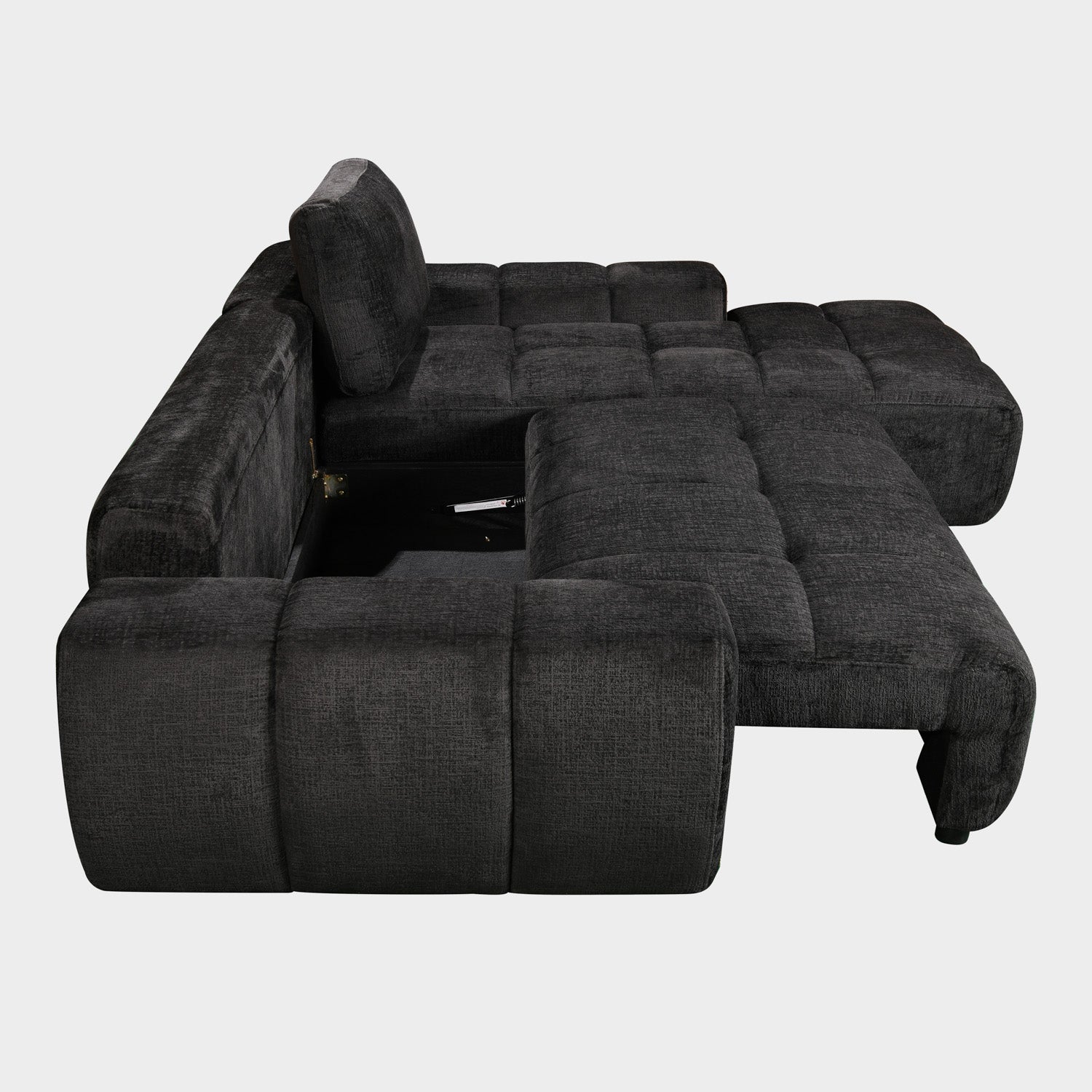 Lora Sofa Bed Black Right Hand Facing Corner