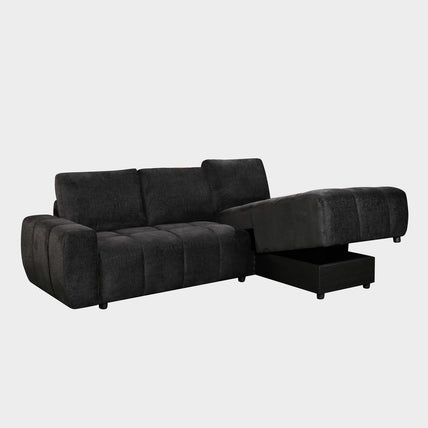 Lora Sofa Bed Black Right Hand Facing Corner