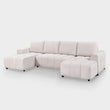 Lora Sofa Bed U Shape Corner Beige
