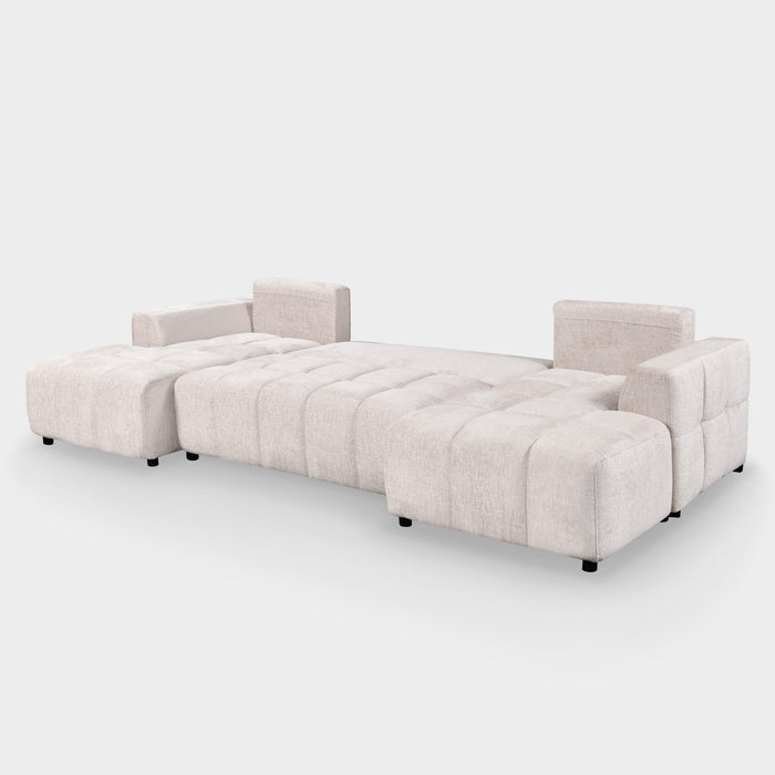 Lora Sofa Bed U Shape Corner Beige