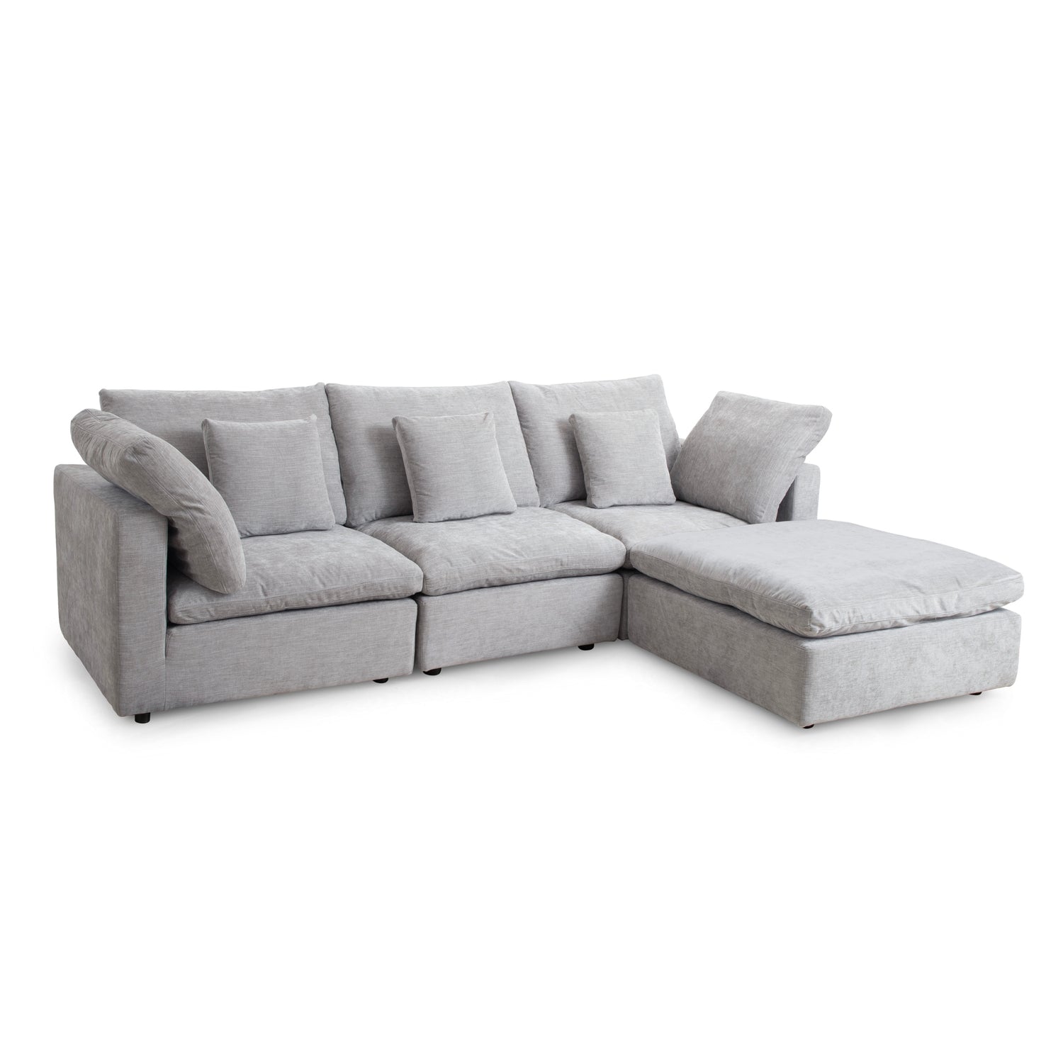 Lotus Feather Sofa Grey Modular Corner