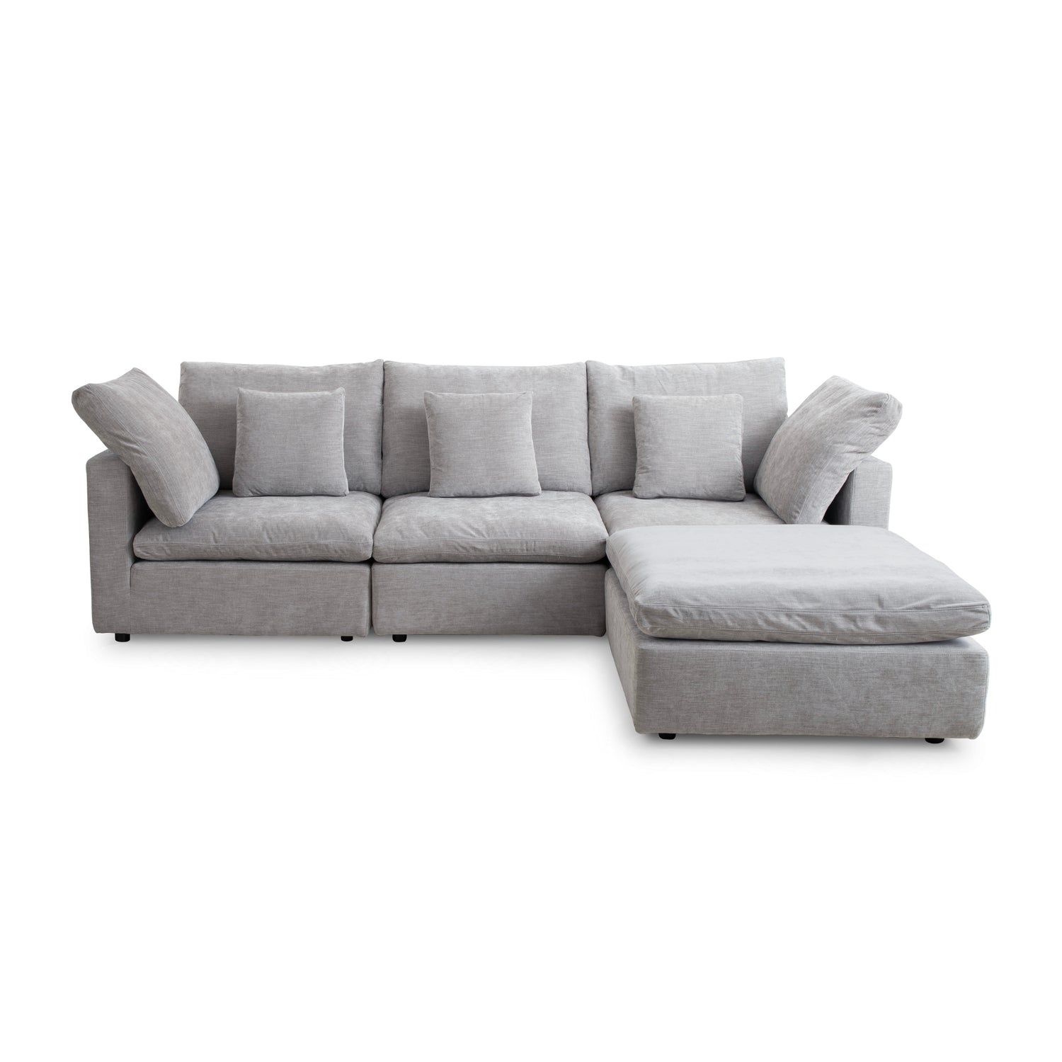 Lotus Feather Sofa Grey Modular Corner