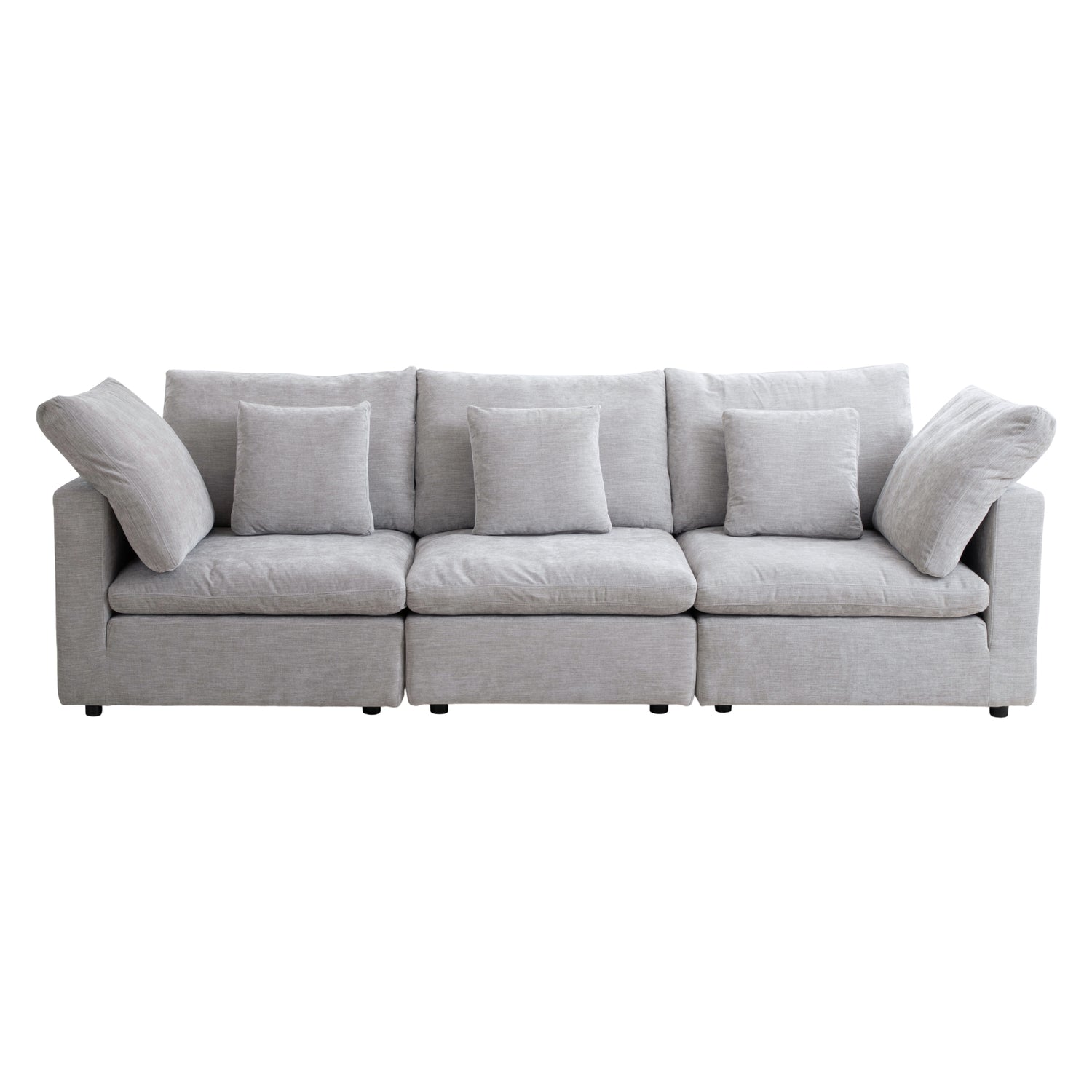 Lotus Feather Sofa Grey Modular Corner