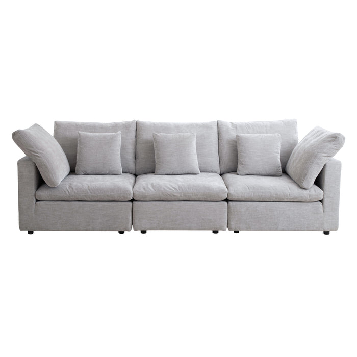 Lotus Feather Sofa Grey Modular Corner