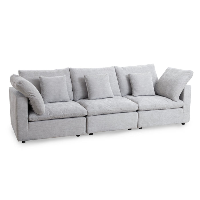 Lotus Feather Sofa Grey Modular Corner