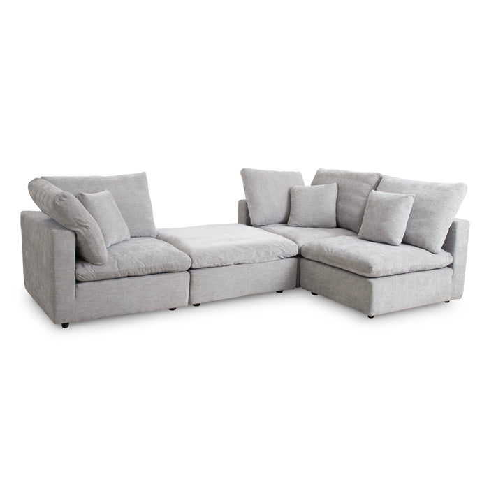 Lotus Feather Sofa Grey Modular Corner
