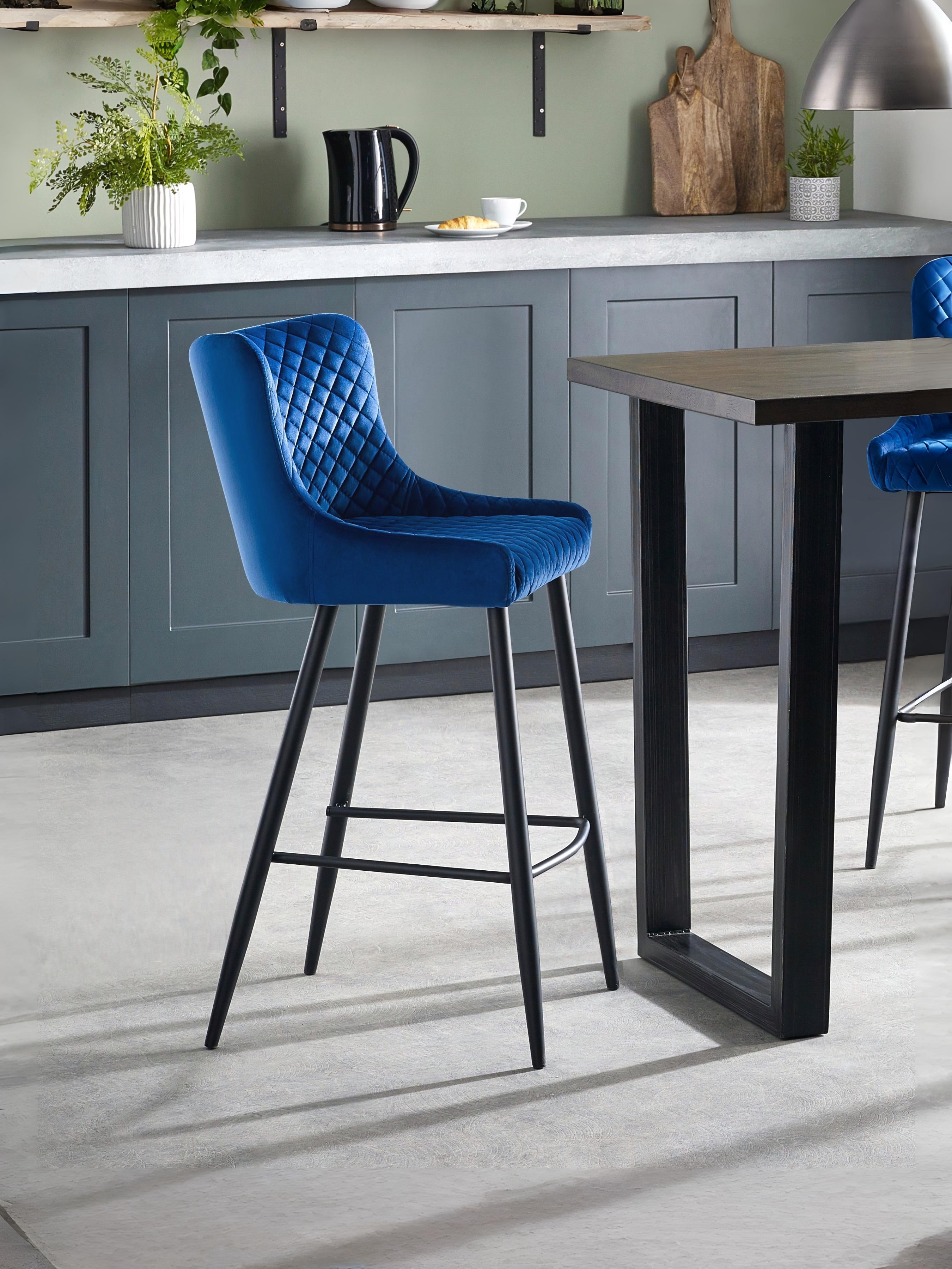 Lumin Bar Stool Blue/Black