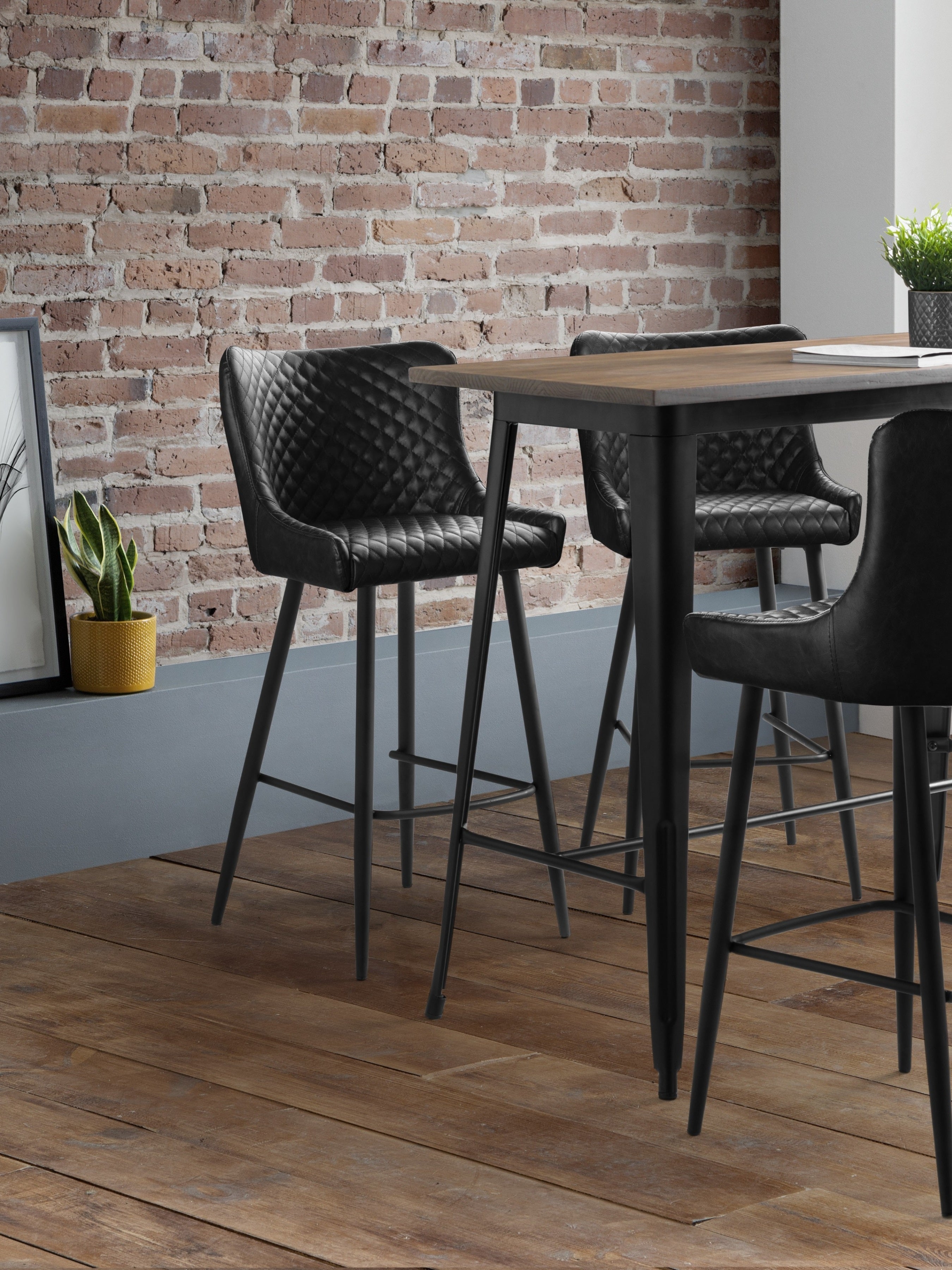 Lumin Bar Stool Grey/Black