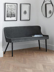 Lumin High Back Bench Grey/Black