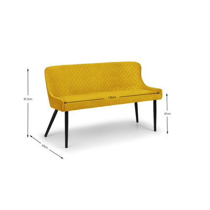 Lumin High Back Bench Mustard/Black
