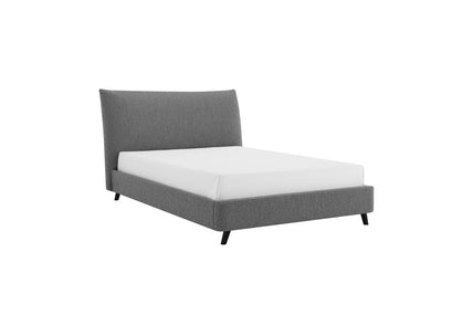 Luna Pillow Bed Frame Double Grey Boucle