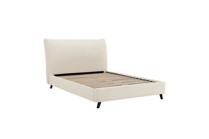 Luna Pillow Bed Frame Double Ivory Boucle