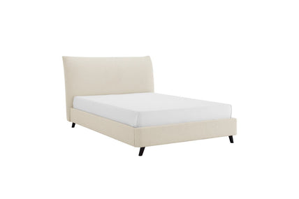 Luna Pillow Bed Frame Double Ivory Boucle