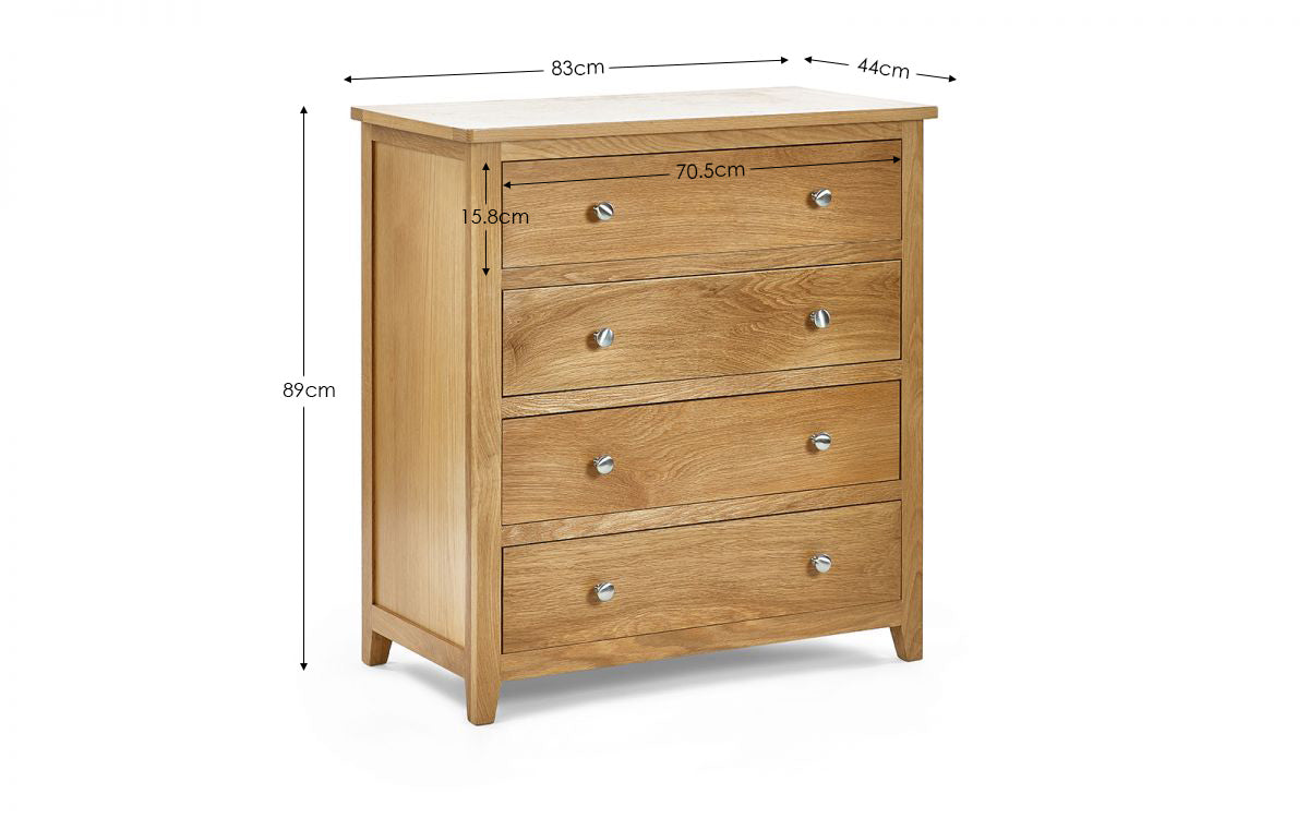 Maeve 4 Drawer Chest Oak