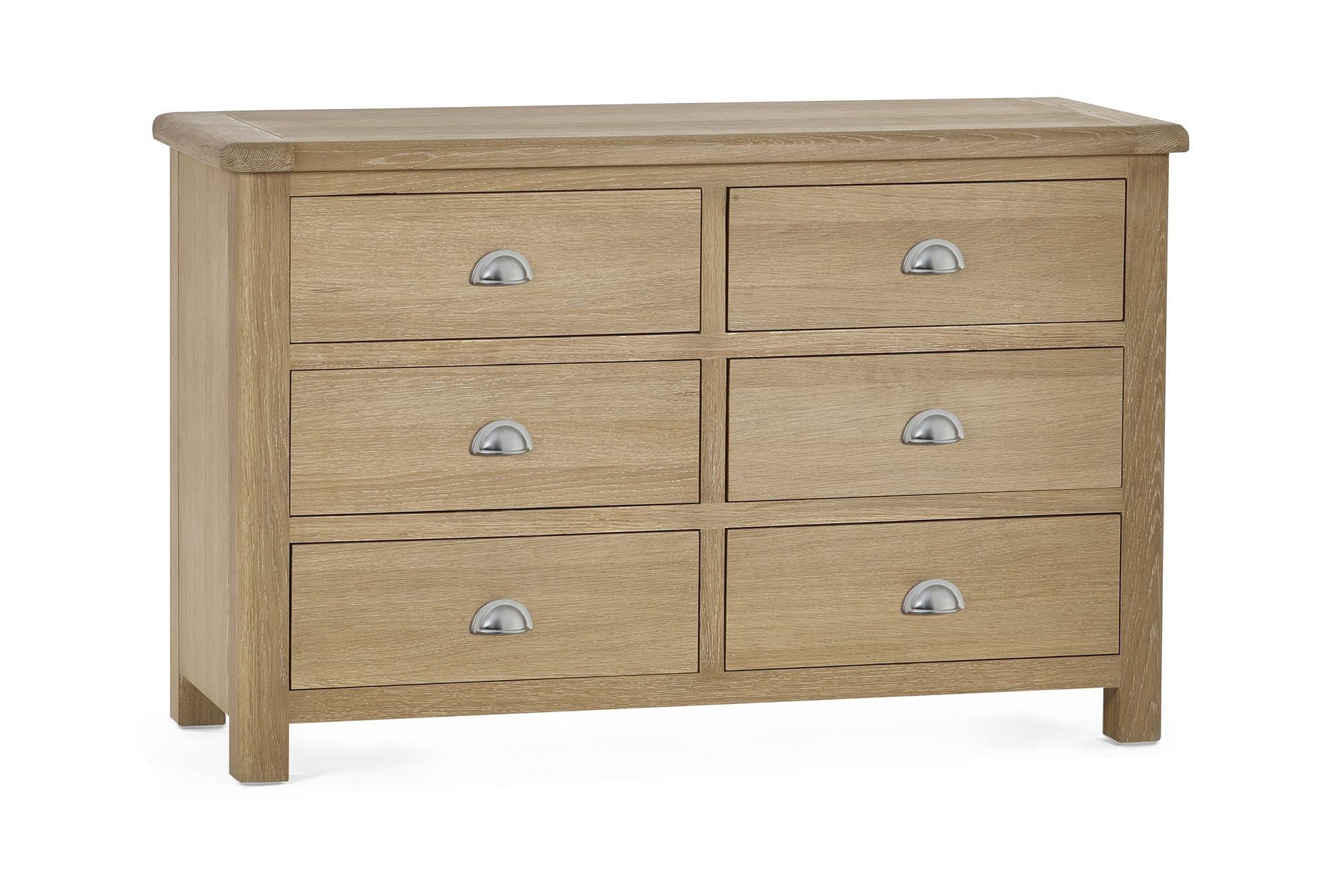 Melissa Chest Limed Oak 6 Drawer Wide