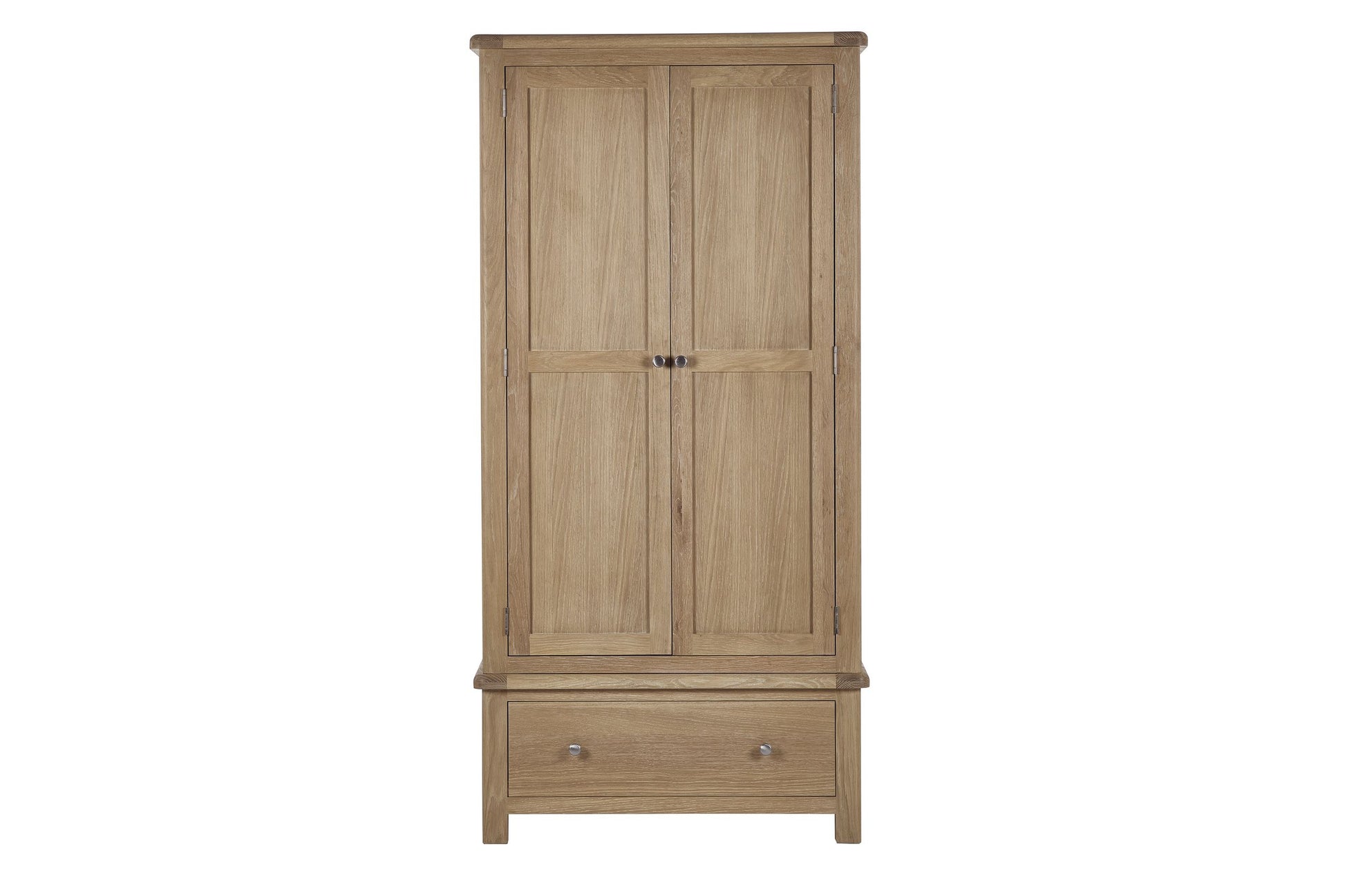 Melissa Wardrobe Limed Oak 2 Door 1 Drawer