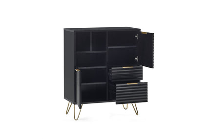 Mira 2 Door 2 Drawer Sideboard Black