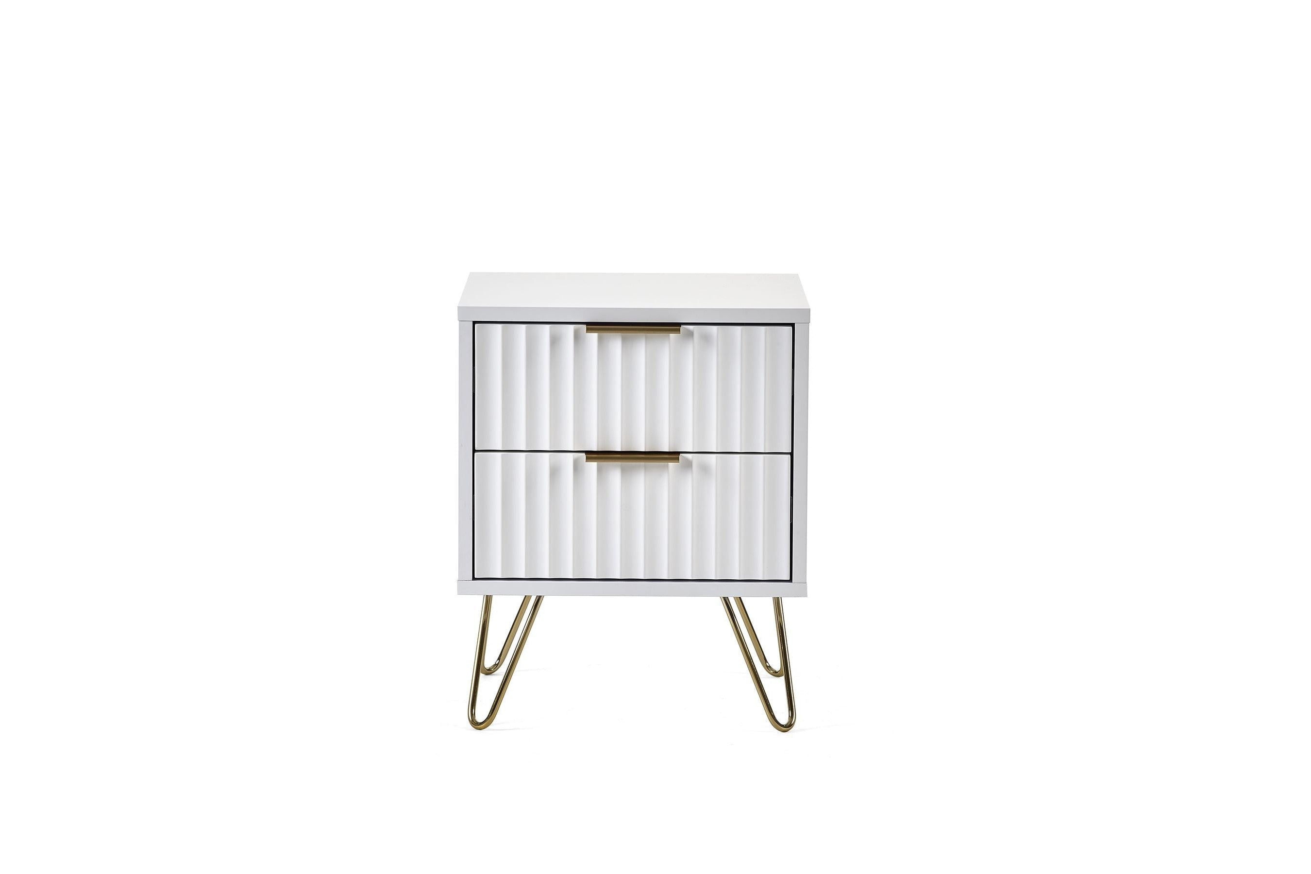 Mira Bedside White 2 Drawer