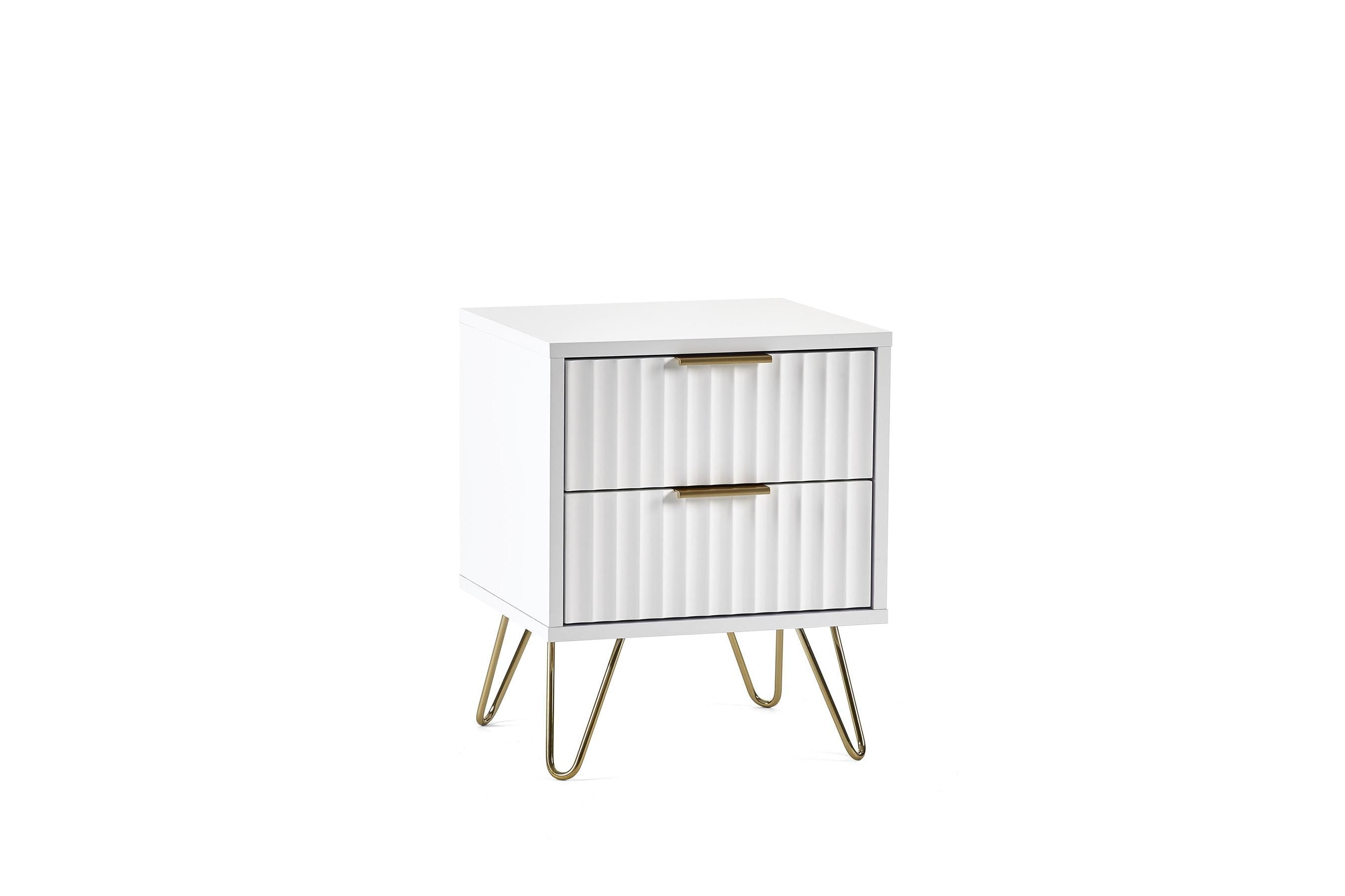 Mira Bedside White 2 Drawer