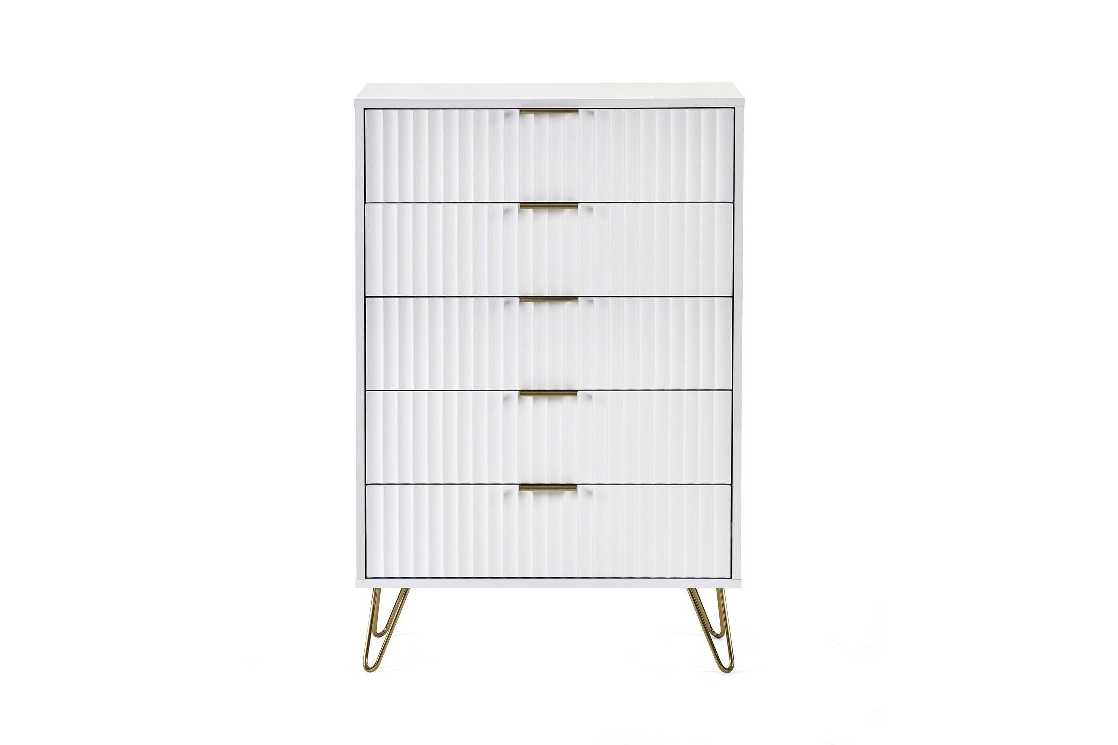 Mira Chest White 5 Drawer