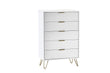 Mira Chest White 5 Drawer