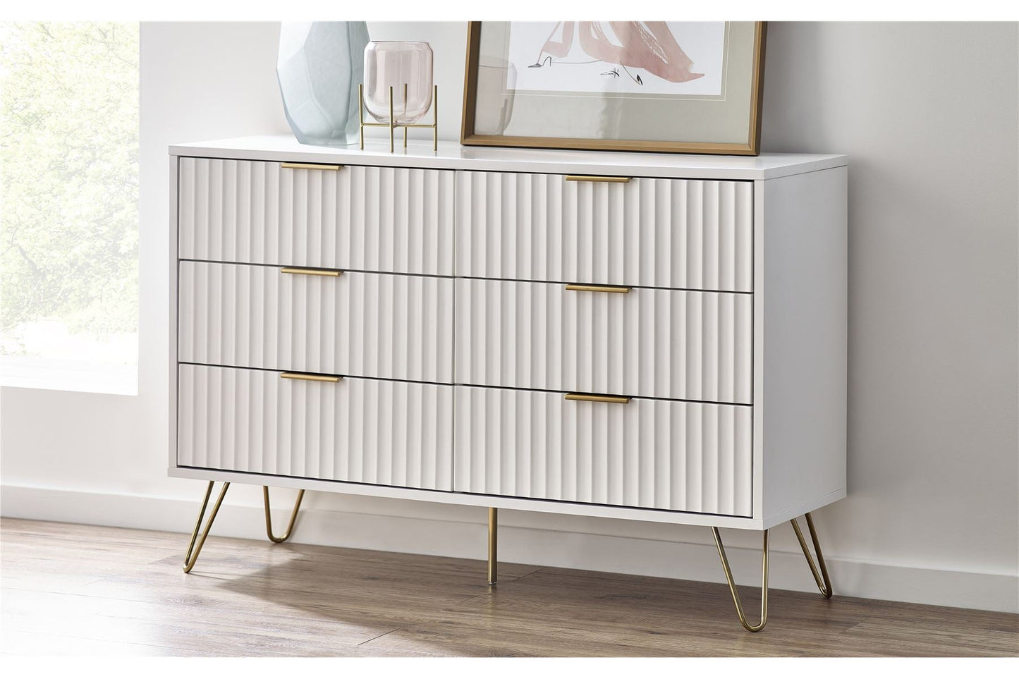 Mira Chest White 6 Drawer