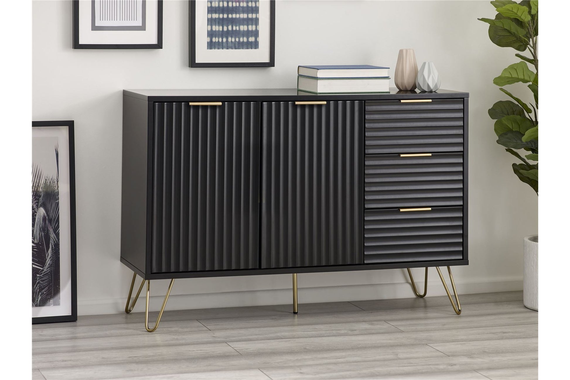 Mira Large Sideboard Black