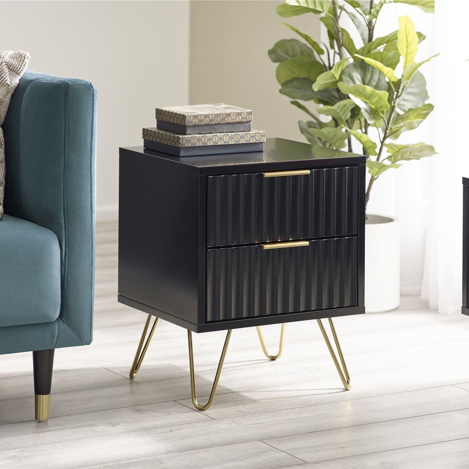 Mira Lamp Table Black