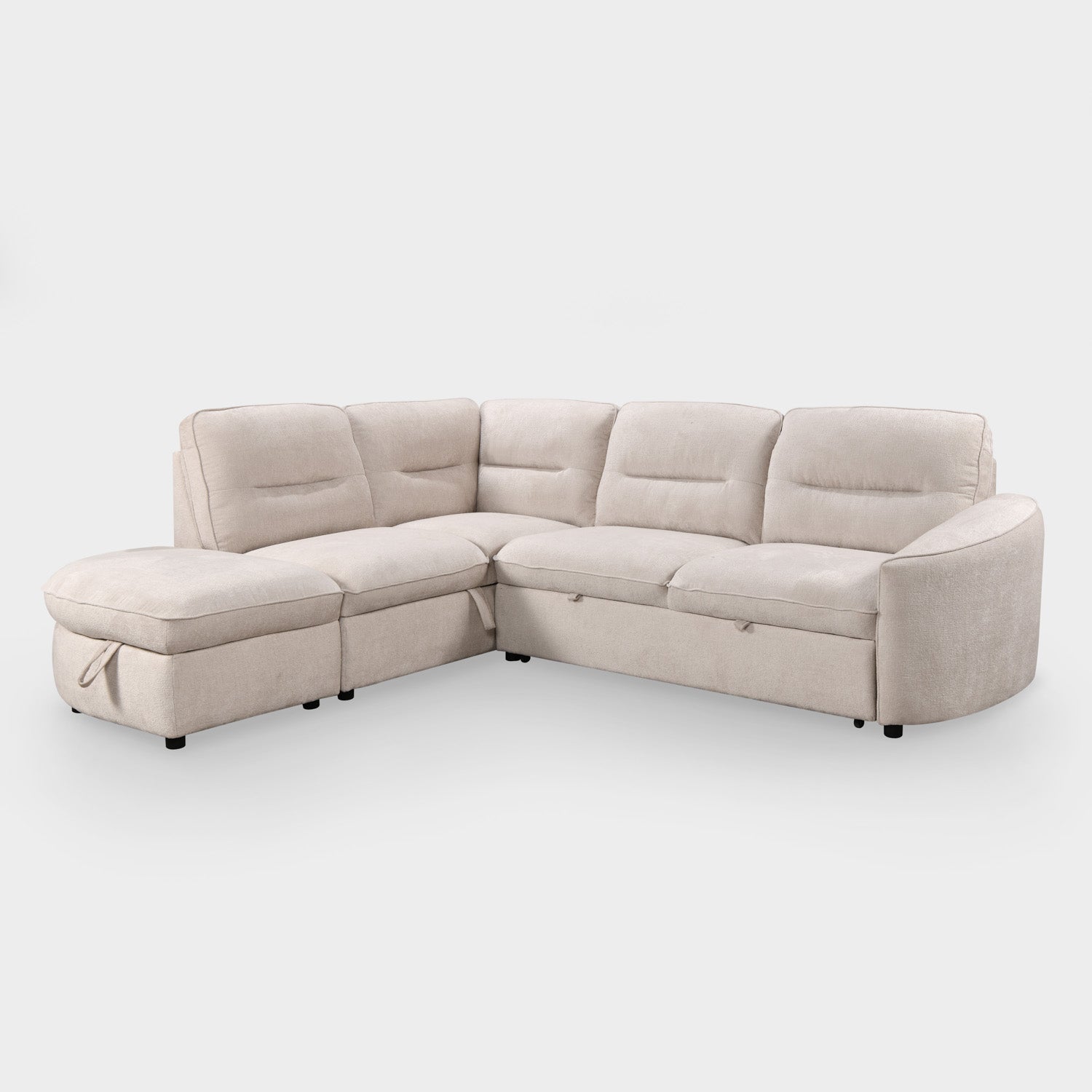 Mirella Sofa Bed Left Hand Facing Corner Beige