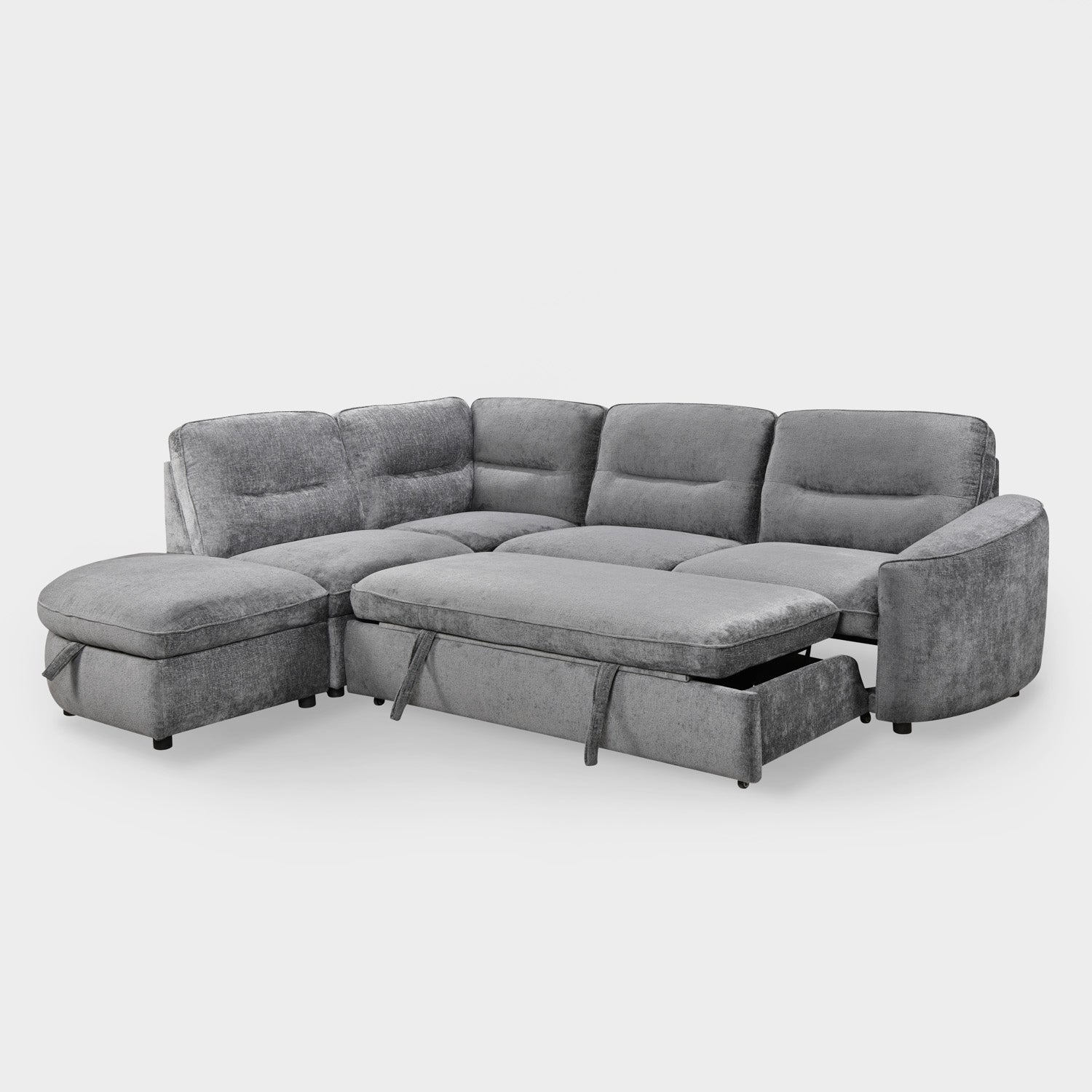 Mirella Sofa Bed Left Hand Facing Corner Dark Grey
